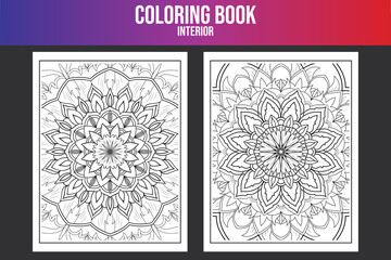 Hand-drawn coloring book. Drawing page kids flower coloring page bundle vector design