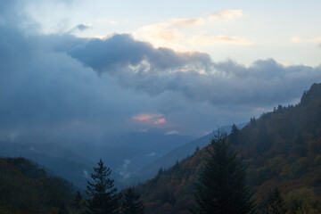 Mountain with Morning Mist