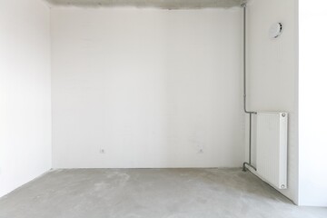 interior of the apartment without decoration in gray colors