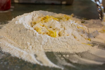 making noodles