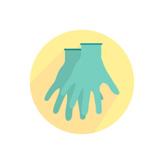glove icon on a white background, vector illustration