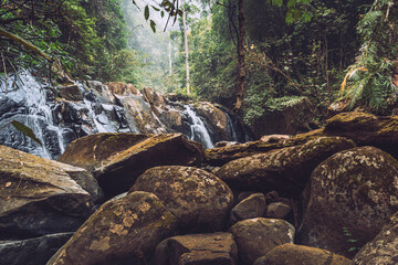 waterfall in the mountains