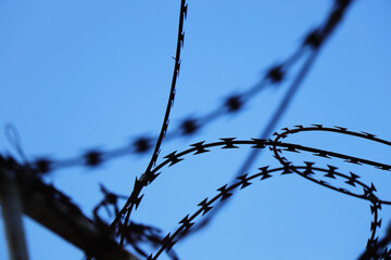 barbed wire fence fences barrier