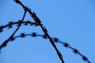 barbed wire fence fences barrier