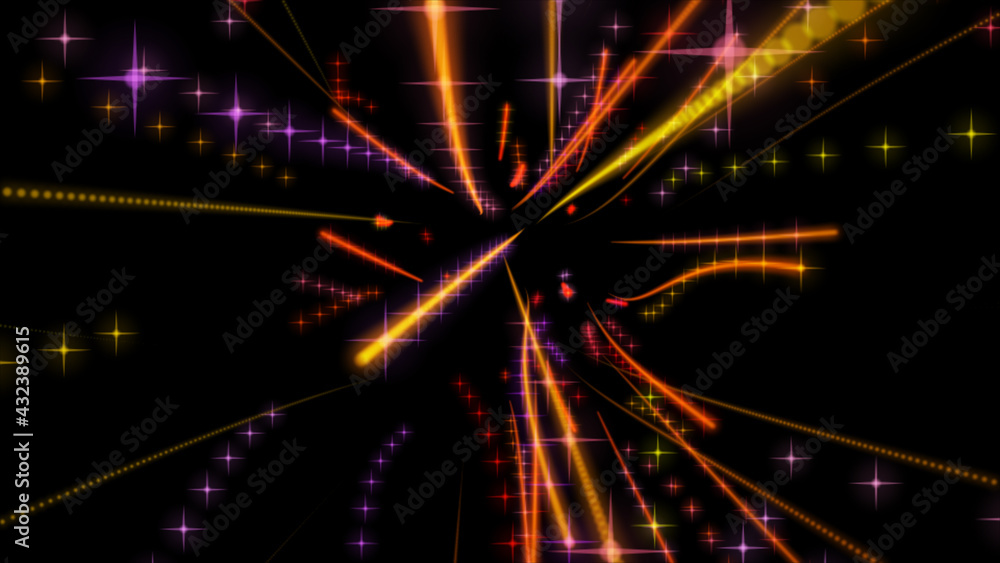 Canvas Prints abstract animation of space travel in the corridor of time at speed. intergalactic stellar travel. i