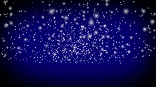 Winter Snow Animation Loop Christmas Background Blue