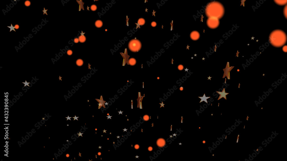 Aufkleber abstract flight of multicolored stars and burning particles in outer space at high speed. close-up. 