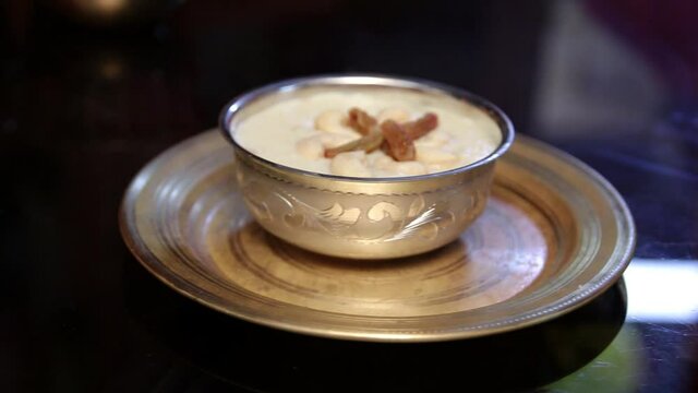 Khir or kheer payasam also known as Sheer Khurma Seviyan consumed especially on Eid or any other festival in india/asia. Served with dry fruits