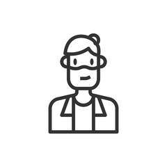 People Icon Man hipster Vector Illustration