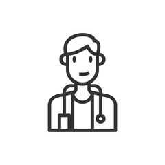People Icon Man Doctor Vector Illustration