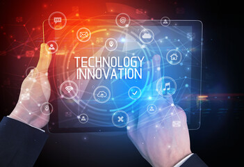 Close-up of a tablet with inscription