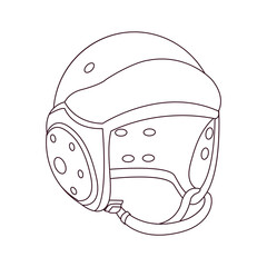 Isolated american football helmet icon
