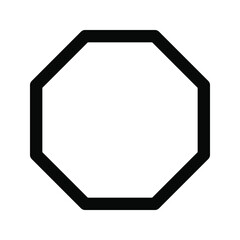 octagon shape icon illustration vector graphic color editable