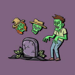 very creepy illustration