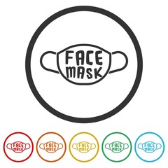 Do not enter without a mask ring icon color set