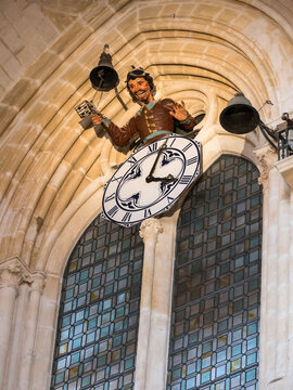 Papamoscas in the Cathedral of Burgos, a famous bellstriker figure in the interior of the church