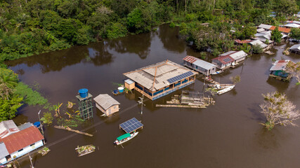 flooded houses