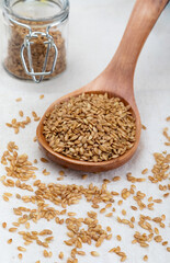 Golden flax seeds. Micronutrient beneficial for the organism that prevents and cures ailments. Rich in fiber and nutrients  beneficial for healt.