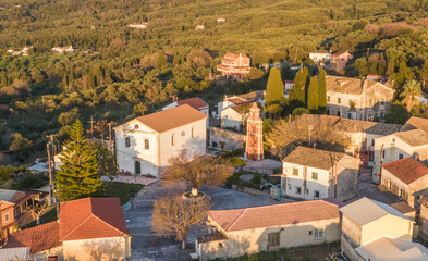 Agioi douloi  corfu aerial view