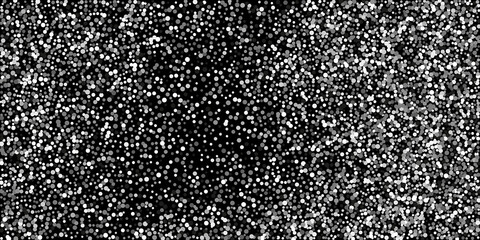 Silver glitter confetti on a black background. Luxury festive background. Decorative element. Element of design. Vector illustration, EPS 10.