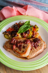 Cherry Sauce Pork Medallions