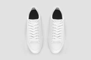 Mockup of a pair of sneakers from above