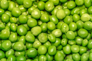 Fresh Green Peas On White Background