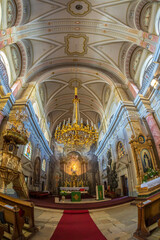 Fototapeta na wymiar Interior of the Jesuit Church, Sibiu, Transylvania, Romania