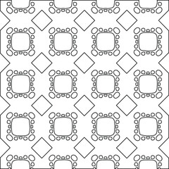  Geometric vector pattern with Black and white colors. Seamless abstract ornament for wallpapers and backgrounds.