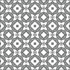  Geometric vector pattern with Black and white colors. Seamless abstract ornament for wallpapers and backgrounds.