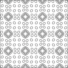  Geometric vector pattern with Black and white colors. Seamless abstract ornament for wallpapers and backgrounds.