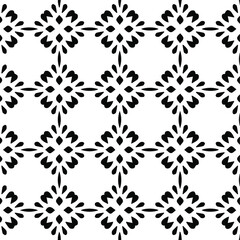  Geometric vector pattern with Black and white colors. Seamless abstract ornament for wallpapers and backgrounds.