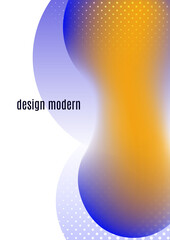 Abstract fluid and modern elements. Dynamic color shapes and lines. Liquid blurred colorful gradient organic shapes. Isolate on white background. Vector