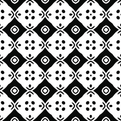 Geometric vector pattern with Black and white colors. Seamless abstract ornament for wallpapers and backgrounds.