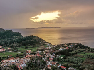 Peroulades village in corfu 