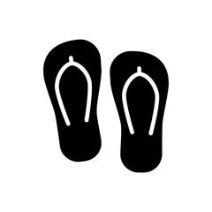 Flip Flops flat vector glyph icon. Summer sign