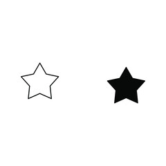 Star icon vector flat in trendy design color editable