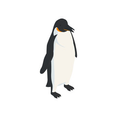 Zoo Penguin Isometric Composition