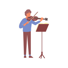 Guy With Violin Composition