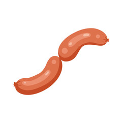 Sausages Food Flat Composition