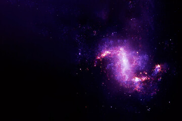 Beautiful space nebula. Purple. Elements of this image were furnished by NASA.