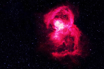 Beautiful space nebula. Purple. Elements of this image were furnished by NASA.