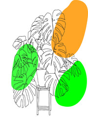 Hand drawn watercolor tree leaf painting. Leaf illustration isolated on white background. Сolored pencil x watercolor realistic leaf clip art design elements. Illustration for print t-shirt.