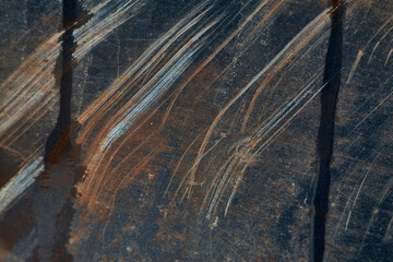 Heavily Scratched Wing of a Damaged Car