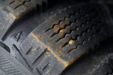 An Old and Rusty Tyre of a Car