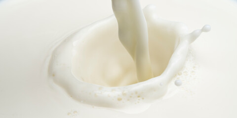 Close up splash milk 