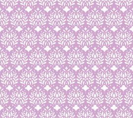 Elegant Damask Floral Vector Seamless Pattern. Decorative Flower Illustration. Abstract Art Deco Background.
