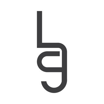 Alphabet letters Initials Monogram logo GL, LG, G and L