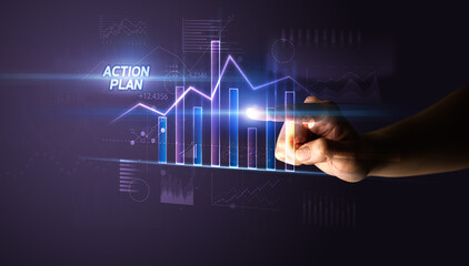 Hand touching business concept concept