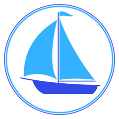Sailing boat illustration